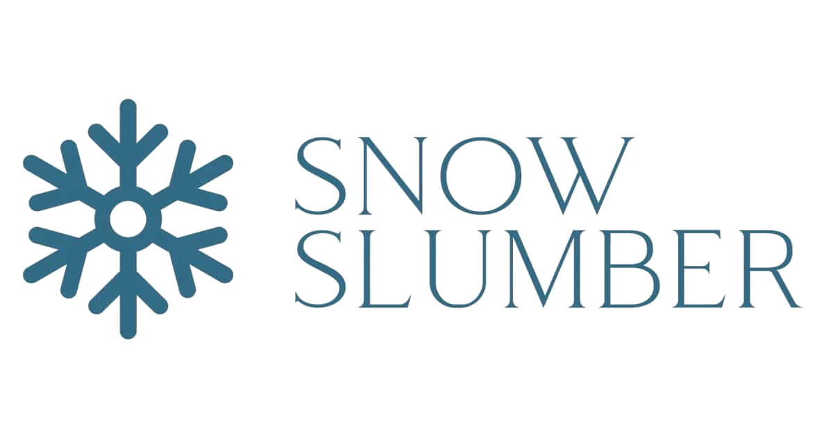 Snow Slumber logo with snowflake icon representing winter sleep products.